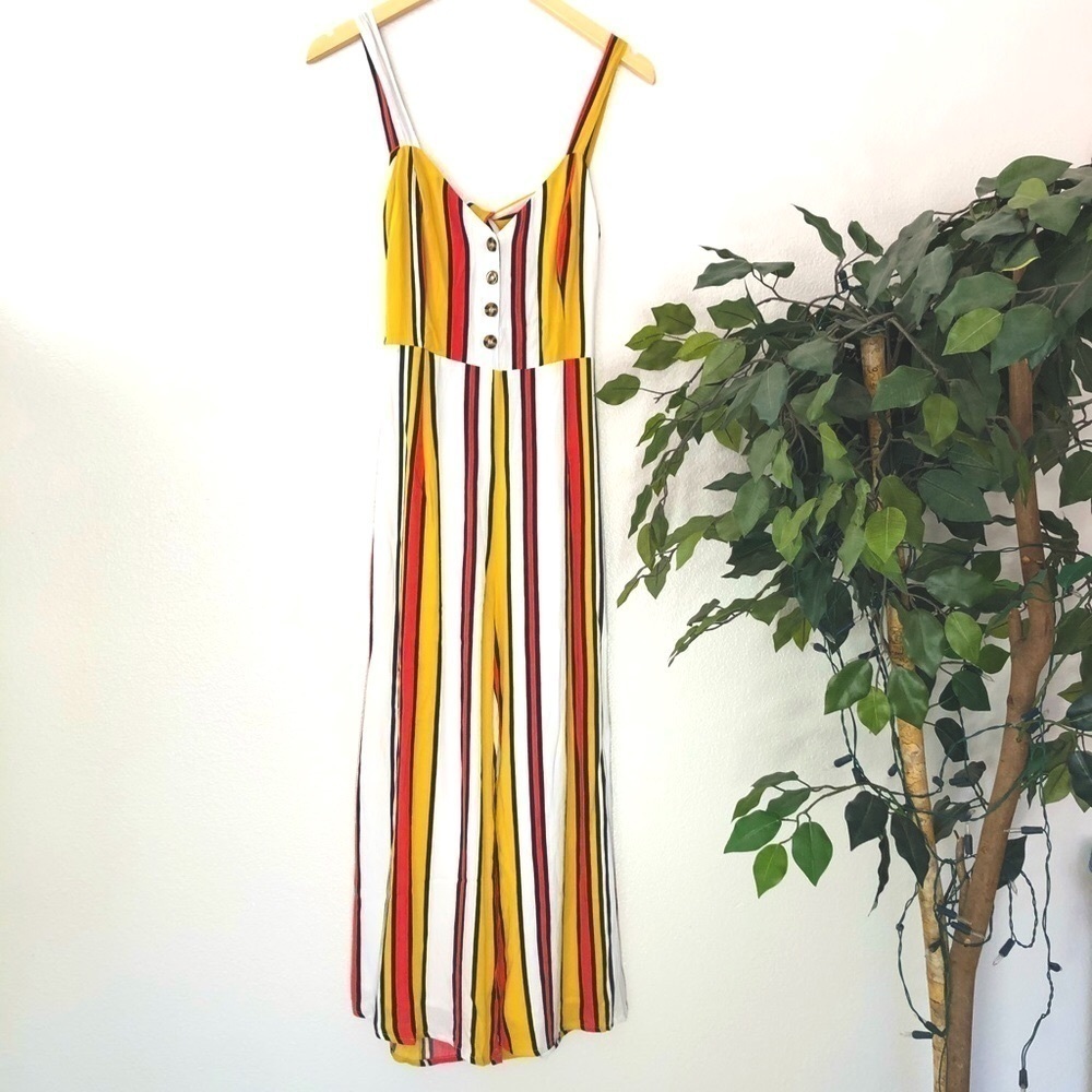 Lulus Striped Tie Back Jumpsuit